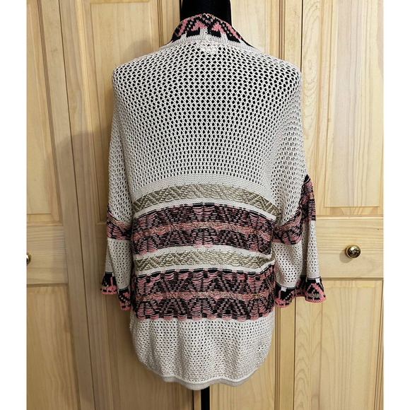Circus Hotel Anthropologie Aztec Print Loose Fit Cardigan Sweater EU Sz 38 US S - Picture 2 of 14